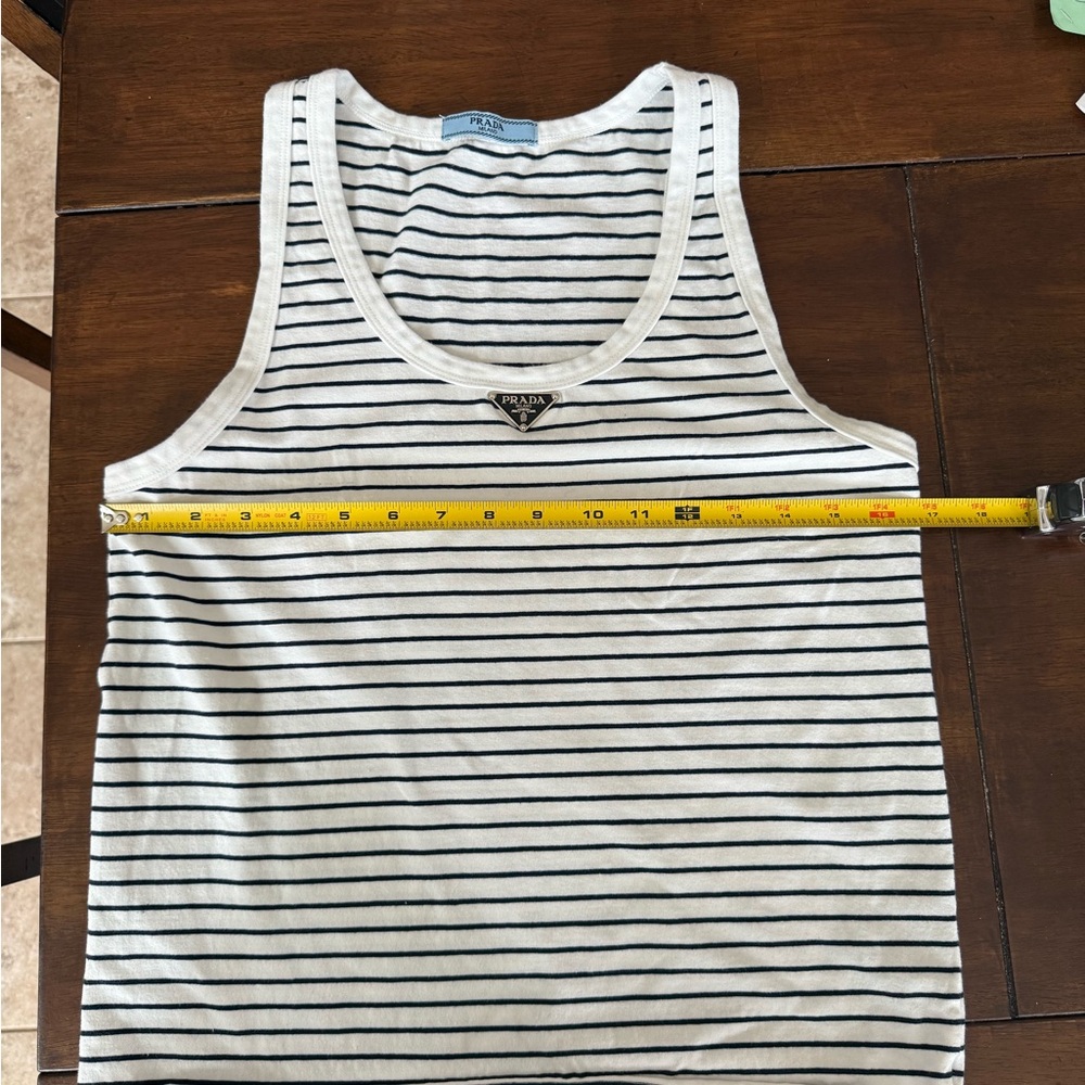 Prada Black and White Striped Tank Top - Picture 9 of 10